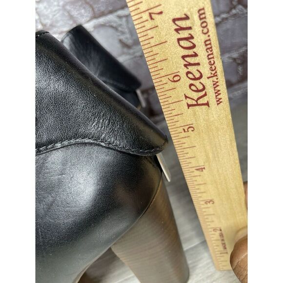 Coach Labelle Black Leather Open Toe Booties Heels Shoes Women’s Sz 7B US/37EU - Picture 10 of 16